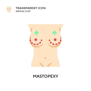 Mastopexy vektör simgesi. Düz çizim. EPS 10 vektörü.