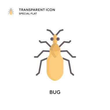Böcek vektör simgesi. Düz çizim. EPS 10 vektörü.
