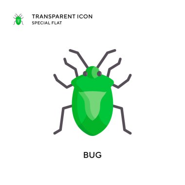 Böcek vektör simgesi. Düz çizim. EPS 10 vektörü.