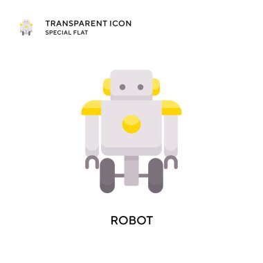 Robot vektör simgesi. Düz çizim. EPS 10 vektörü.