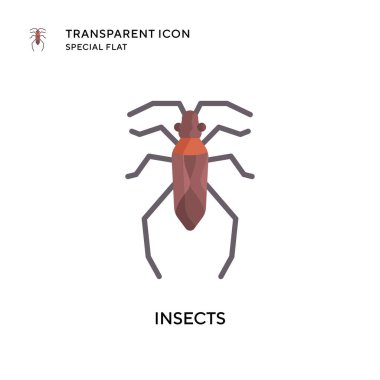 Böcek vektör simgesi. Düz çizim. EPS 10 vektörü.