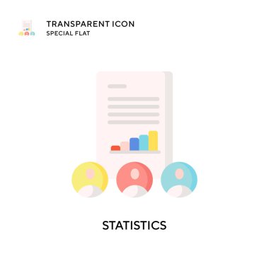 İstatistik vektör simgesi. Düz çizim. EPS 10 vektörü.