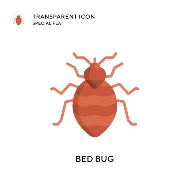 Yatak böceği vektör simgesi. Düz çizim. EPS 10 vektörü.