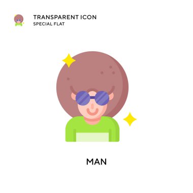 İnsan vektör simgesi. Düz çizim. EPS 10 vektörü.