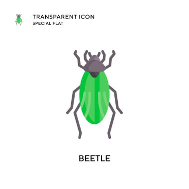Böcek vektör simgesi. Düz çizim. EPS 10 vektörü.