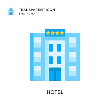 Otel vektör simgesi. Düz çizim. EPS 10 vektörü.