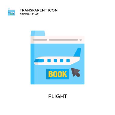 Uçuş vektör simgesi. Düz çizim. EPS 10 vektörü.