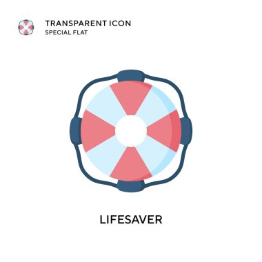 Lifesaver vektör simgesi. Düz çizim. EPS 10 vektörü.