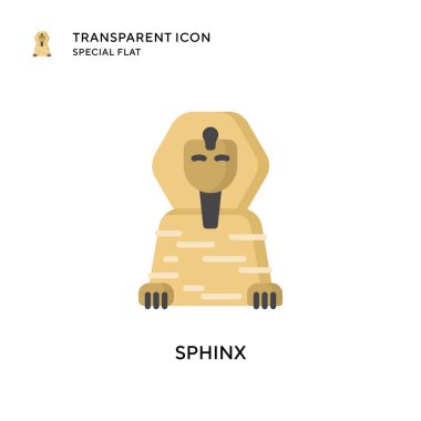 Sfenks vektör simgesi. Düz çizim. EPS 10 vektörü.