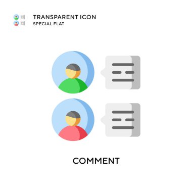 Yorum vektör simgesi. Düz çizim. EPS 10 vektörü.