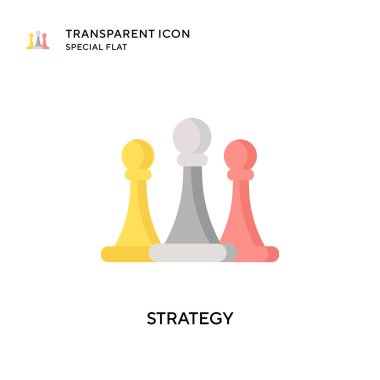 Strateji vektör simgesi. Düz çizim. EPS 10 vektörü.