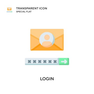 Giriş vektörü simgesi. Düz çizim. EPS 10 vektörü.