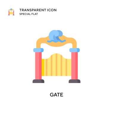 Geçit vektör simgesi. Düz çizim. EPS 10 vektörü.