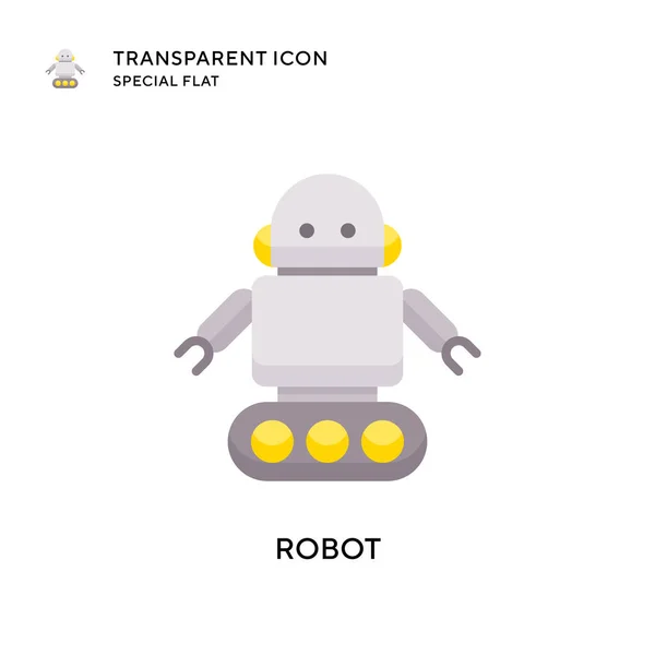 Robot Vector Icon Flat Style Illustration Eps Vector — Stock Vector