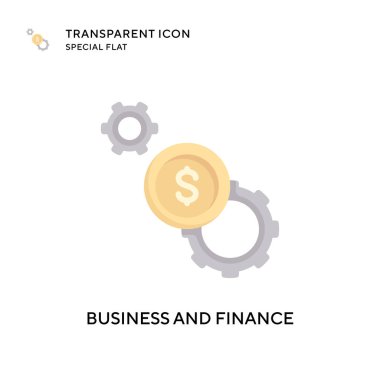 İş ve finans vektör simgesi. Düz çizim. EPS 10 vektörü.