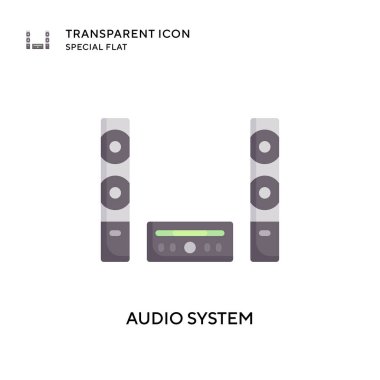 Ses sistemi vektör simgesi. Düz çizim. EPS 10 vektörü.