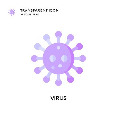 Virüs vektör simgesi. Düz çizim. EPS 10 vektörü.