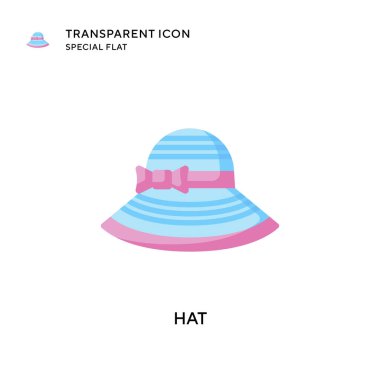 Şapka vektör simgesi. Düz çizim. EPS 10 vektörü.