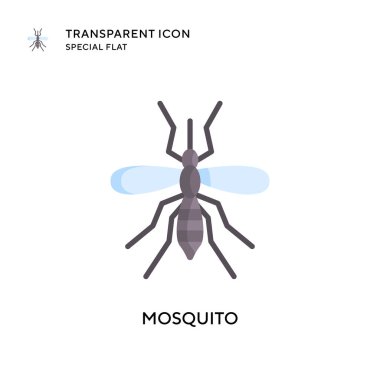 Sivrisinek vektör simgesi. Düz çizim. EPS 10 vektörü.