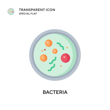 Bakteri vektör simgesi. Düz çizim. EPS 10 vektörü.