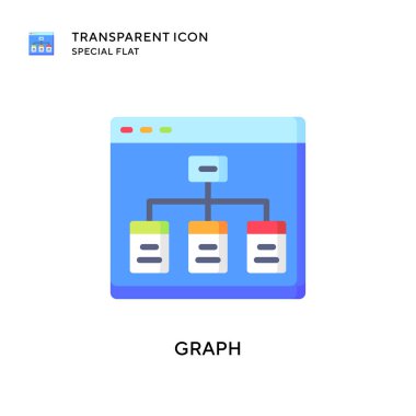 Grafik vektör simgesi. Düz çizim. EPS 10 vektörü.