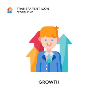 Büyüme vektör simgesi. Düz çizim. EPS 10 vektörü.