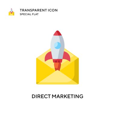 Doğrudan pazarlama vektör simgesi. Düz çizim. EPS 10 vektörü.