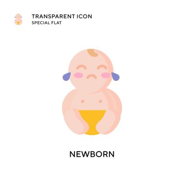 Yeni doğan vektör simgesi. Düz çizim. EPS 10 vektörü.