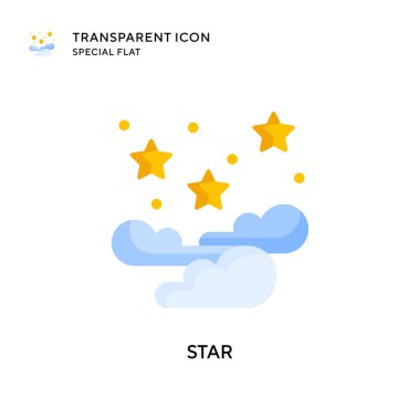 Yıldız vektör simgesi. Düz çizim. EPS 10 vektörü.