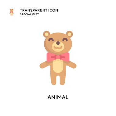 Hayvan vektör simgesi. Düz çizim. EPS 10 vektörü.