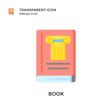 Kitap vektör simgesi. Düz çizim. EPS 10 vektörü.