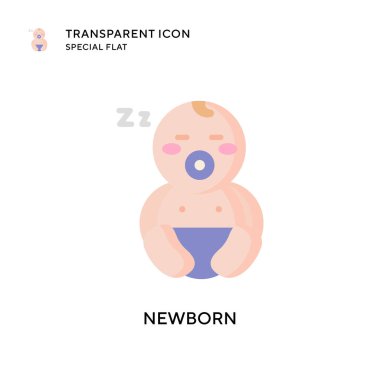 Yeni doğan vektör simgesi. Düz çizim. EPS 10 vektörü.