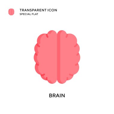 Beyin vektör simgesi. Düz çizim. EPS 10 vektörü.