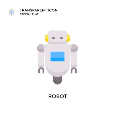 Robot vektör simgesi. Düz çizim. EPS 10 vektörü.