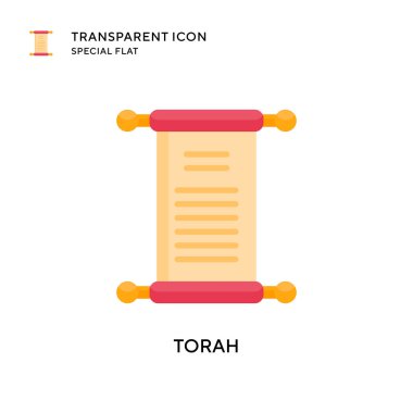 Tevrat vektör simgesi. Düz çizim. EPS 10 vektörü.