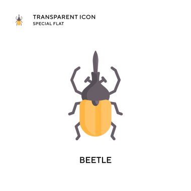 Böcek vektör simgesi. Düz çizim. EPS 10 vektörü.