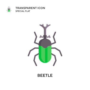 Böcek vektör simgesi. Düz çizim. EPS 10 vektörü.