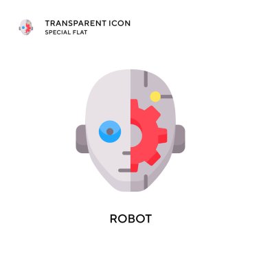 Robot vektör simgesi. Düz çizim. EPS 10 vektörü.