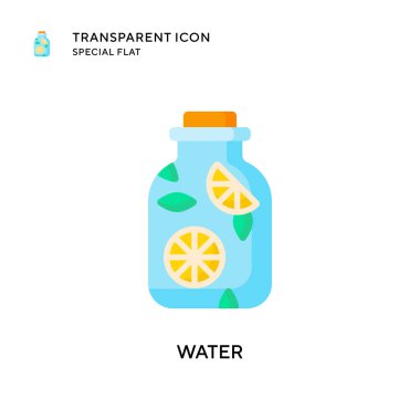 Su vektör simgesi. Düz çizim. EPS 10 vektörü.