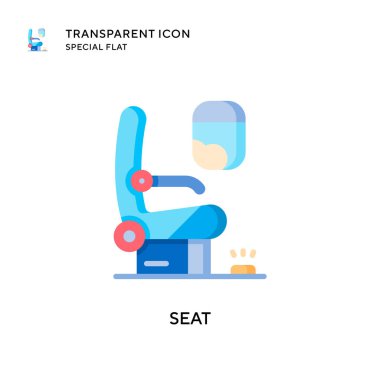 Koltuk vektör simgesi. Düz çizim. EPS 10 vektörü.