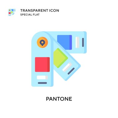 Pantone vektör simgesi. Düz çizim. EPS 10 vektörü.