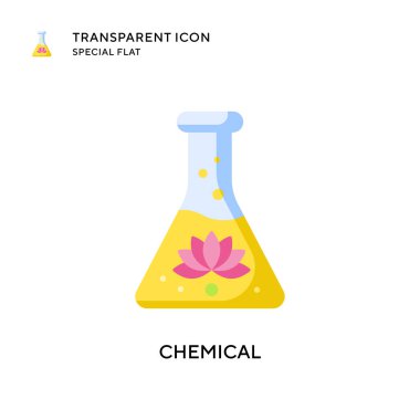 Kimyasal vektör simgesi. Düz çizim. EPS 10 vektörü.