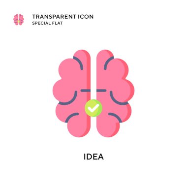 Fikir vektör simgesi. Düz çizim. EPS 10 vektörü.