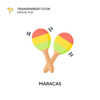 Maracas vektör simgesi. Düz çizim. EPS 10 vektörü.