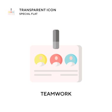 Takım çalışması vektör simgesi. Düz çizim. EPS 10 vektörü.