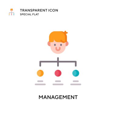Yönetim vektör simgesi. Düz çizim. EPS 10 vektörü.