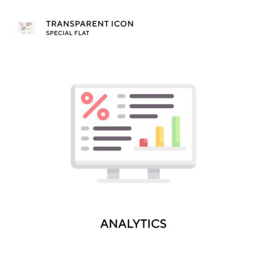 Analitik vektör simgesi. Düz çizim. EPS 10 vektörü.