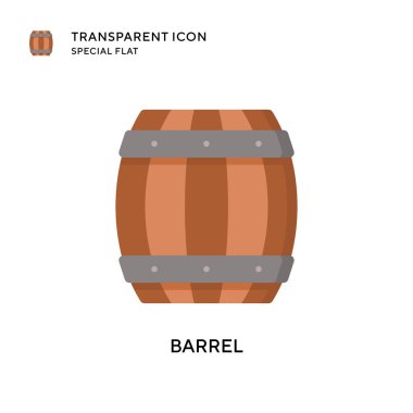 Namlu vektör ikonu. Düz çizim. EPS 10 vektörü.