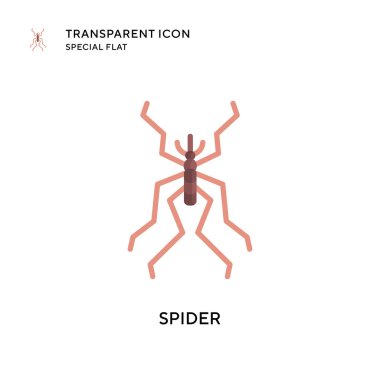 Örümcek vektör simgesi. Düz çizim. EPS 10 vektörü.