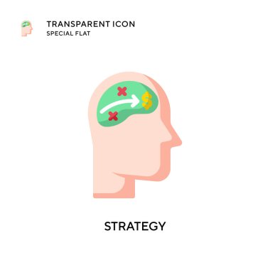 Strateji vektör simgesi. Düz çizim. EPS 10 vektörü.